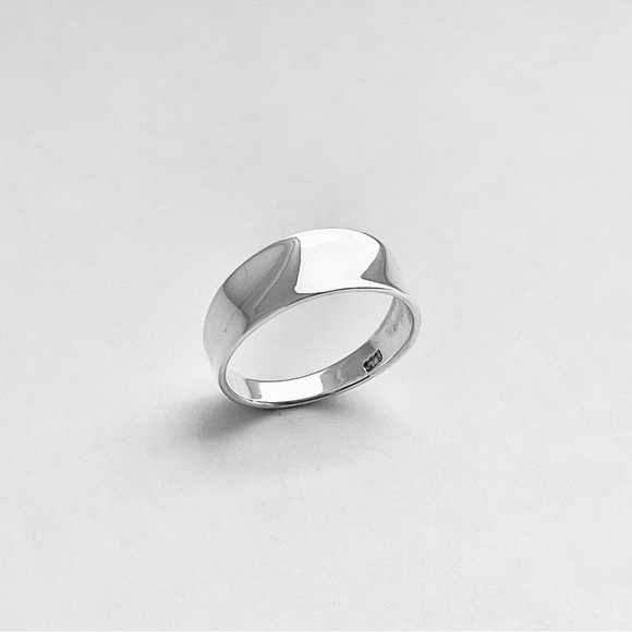 Sterling Silver Unisex Thin Concave Ring, Wedding Bands, Silver Rings, Band - Picture 8 of 12
